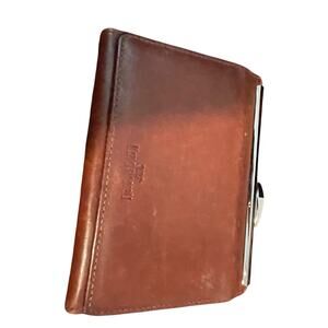 King Ranch Ladies Brown Leather Checkbook Billfold/Wallet